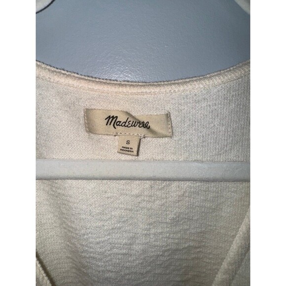 Madewell Deep V four button cropped sweater small - Picture 3 of 7
